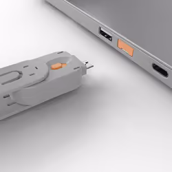 Lindy USB Port Blocker - Pack of 4 Colour Code: Orange - Additional view 4