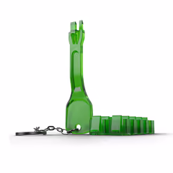 Lindy 10 x RJ-45 Port Blockers with Key, Green, Port blocker + key, RJ-45, Green, Acrylonitrile butadiene styrene (ABS), Poly ...