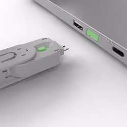 Lindy USB Type A Port Blocker Key, Green - Additional view 4