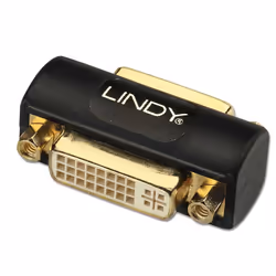 Lindy Premium DVI Coupler, Female to Female, DVI, DVI, Black