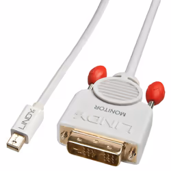 Lindy Mini DisplayPort to DVI-D Cable 3m, white
