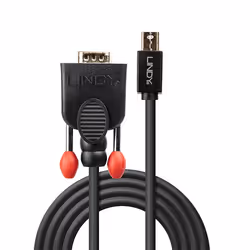 Lindy 1m Mini DisplayPort to VGA Cable, Black
