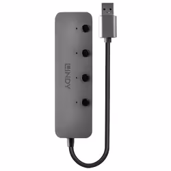 Lindy 4 Port USB 3.0 Hub with On/Off Switches - Additional view 5