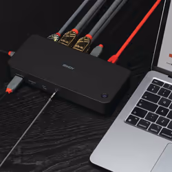 Lindy DST-Pro Universal, USB-C and Type A Hybrid Laptop Docking Station - 4K HDMI, 2x4K (DP or HDMI) - Additional view 5