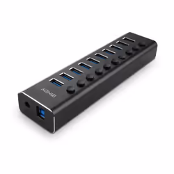 Lindy 10 Port USB 3.0 Hub with On/Off Switches - Additional view 4