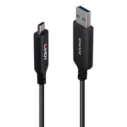 Lindy 10m USB 3.2 Gen 1 Type A to C Fibre Optic Hybrid Cable