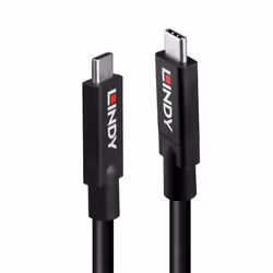Lindy 8m USB 3.2 Gen 2 C/C Active Cable, 8 m, USB C, USB C, USB 3.2 Gen 2 (3.1 Gen 2), 10 Gbit/s, Black