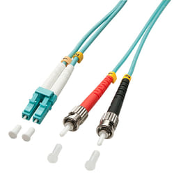 Lindy 15m OM3 LC - ST Duplex InfiniBand/fibre optic cable Turquoise