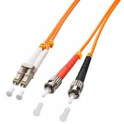 Lindy 15m LC-ST OM2 50/125 Fibre Optic Patch Cable, 15 m, OM2, LC, ST