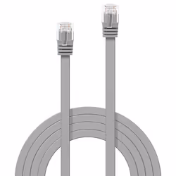 Lindy 3m Cat.6 U/UTP Flat Network Cable, Grey