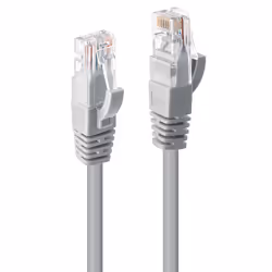 Lindy 3m Cat.6 U/UTP Network Cable, Grey, 3 m, Cat6, U/UTP (UTP), RJ-45, RJ-45, Grey
