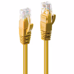 Lindy 15m Cat.6 U/UTP Network Cable, Yellow, 15 m, Cat6, U/UTP (UTP), RJ-45, RJ-45, Yellow