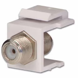 Lindy F-Type Keystone, Pack of 2, Flat, Grey, Silver, F connector, F connector, Female, Female