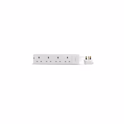 Lindy 2m 4-Way UK Mains Power Extension, White, 4 AC outlet(s), 250 V, 50 Hz, 13 A, 3000 W, White