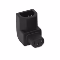 Lindy Right Angled IEC Adapter, Down, C13 coupler, C14 coupler