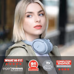 Lindy BNX-60 Wireless Active Noise Cancelling Headphones with aptX, Cool Grey
