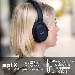 Lindy BNX-60 Wireless Active Noise Cancelling Headphones with aptX, Matt Black - Additional view 4