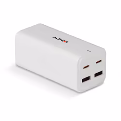 Lindy 100W 4-Port USB Type A & C GaN Charger, Indoor, AC, 12 V, 3 A, 1.5 m, White