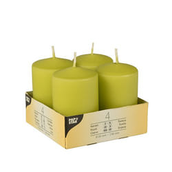 Papstar 10484 wax candle Cylinder Green 4 pc(s)