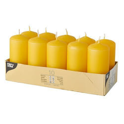 Papstar 17917 wax candle Round Gold, Yellow 10 pc(s)