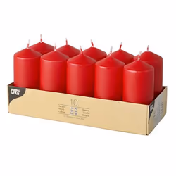Papstar 17918, Cylinder, Red, 9 h, 10 pc(s)