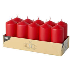 Papstar 17918 wax candle Cylinder Red 10 pc(s)