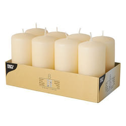 Papstar 17981 wax candle Cylinder Cream 8 pc(s)