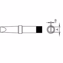 Weller PT B7, Soldering tip, Weller, 370 °C, 1 pc(s), 2.4 mm, 0.8 mm