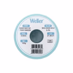 Weller WSW SAC M1 0,5mm, 100g, SN3,0AG0,5CU3,5% Solder wire