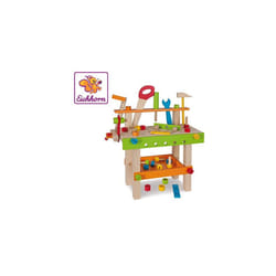 Eichhorn 100001844 Kids Work Bench & Tools | 39cm Tall Colourful Toy Workbench comes with 49 Fun Tools & Accessories | Ages 3+, Multicolour