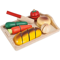 Eichhorn 100003731 Chopping Board with Various Wooden Parts for Cutting 8 Pieces 25 x 14 x 3.5 cm Multi-Coloured 25 x 14 x 3.5 cm