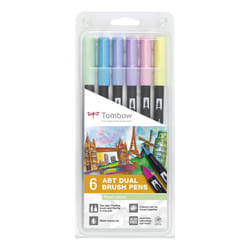 Tombow ABT-6P-2 felt pen Fine Blue. Mint. Pink. Purple. Yellow 6 pc(s)