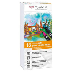 Tombow ABT Dual Brush Pen Set felt pen Multicolour 18 pc(s)