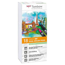 Tombow ABT Dual Brush Pen Set felt pen Multicolour 18 pc(s)