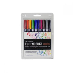 Tombow WS-BH-10P felt pen Fine/Medium Black, Blue, Green, Grey, Orange, Pink, Yellow 10 pc(s)