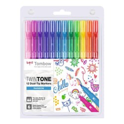 Tombow TwinTone marker 12 pc(s) Fine/Bullet tip Multicolour