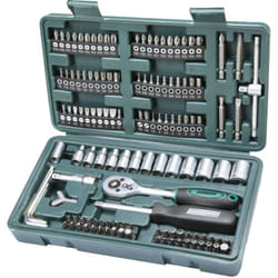 BrÃ¼der Mannesmann 130 Piece Bit and Socket Set Tool DIY Garage with Case 29166