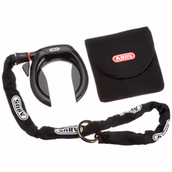 ABUS 4960 LH NKR Lock, Connection Chain and Carrying Bag Set - Black