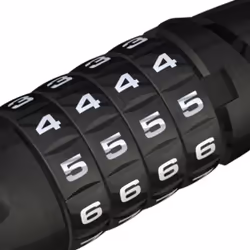 ABUS Tresor 6512C spiral cable lock, combination lock made of 12 mm thick, flexible coiled cable, security level 4