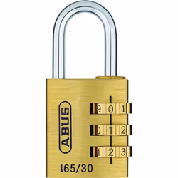 ABUS 20131 Brass Combination Lock 165/30SB Size: 30 mm