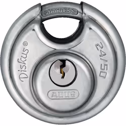 ABUS Diskus 24IB/50 SL 8, Discus padlock, Key lock, Keyed to differ, Stainless steel, Stainless steel, Stainless steel