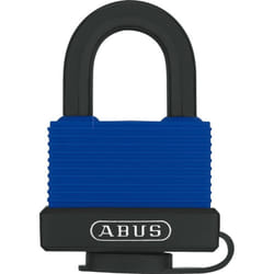 ABUS Padlock 70IB for outdoor use - stainless steel, high protection against manipulation, keyed alike 6401, blue, 24988