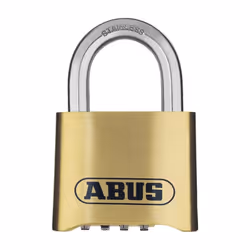 Waterproof Combination Padlock - Brass - 4 Wheel - 50mm