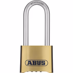Waterproof Combination Padlock - Brass - 4 Wheel - 50mm - Long Shackle