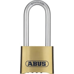 Waterproof Combination Padlock - Brass - 4 Wheel - 50mm - Long Shackle
