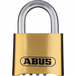 ABUS 180IB/50, Conventional padlock, Combination lock, Master keyed, Brass, Brass, Hardened steel