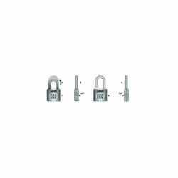 LIKE-NEW Abus 190/60 Combination Padlock Closed Shackle
