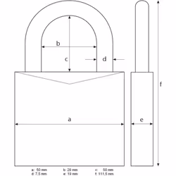 ABUS 160/50HB50 35837 Combination Padlock