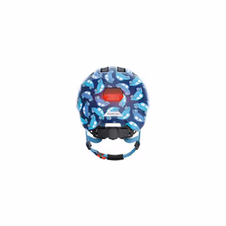 Smiley 3.0 LED Children's Helmet, Bicycle Helmet for Toddlers with Deep Fit, Child-Friendly Designs, Space for Pigtail, Unisex, Blue (blue car), M (50