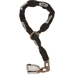ABUS lock and chain combination Granit Detecto XPlus 8008/12KS120 - Motorbike lock with alarm function - ABUS security level 20, black